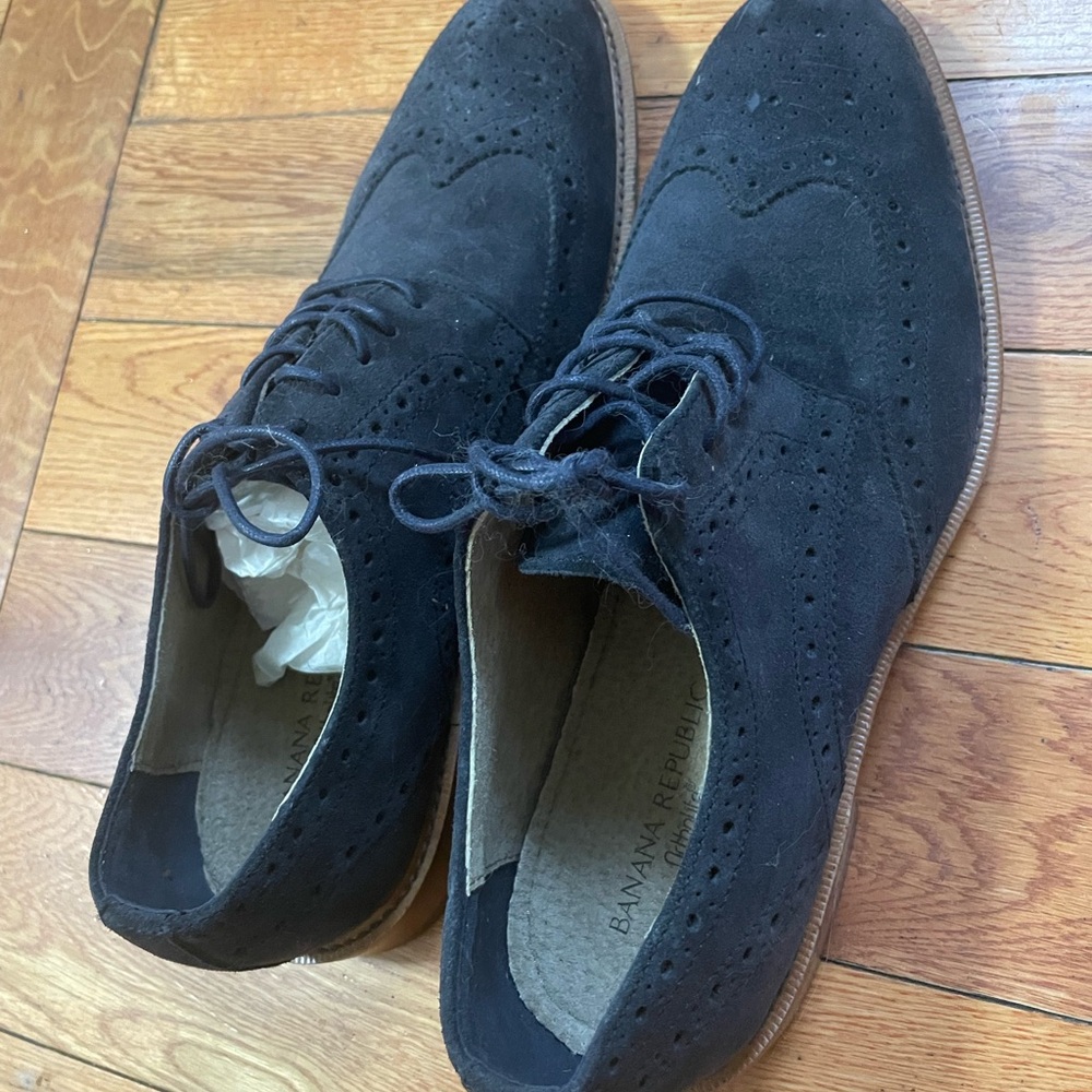 Banana Republic Dark Suede Oxfords